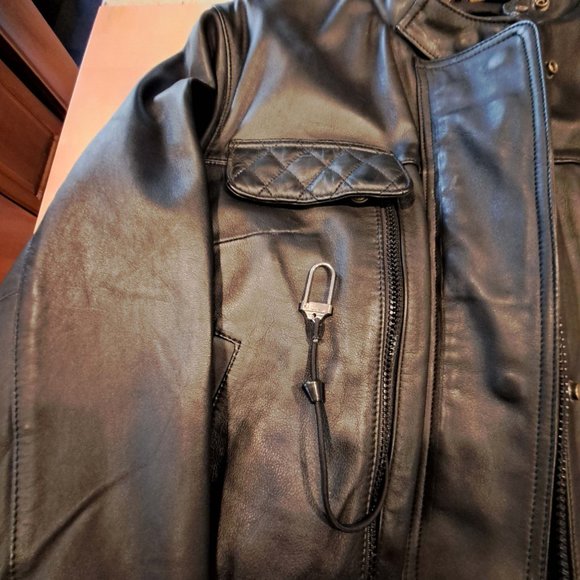 Vintage Ladies Large, Leather SZ 40 motorcycle Jacket. Belstaff style .  25 year - Picture 3 of 4